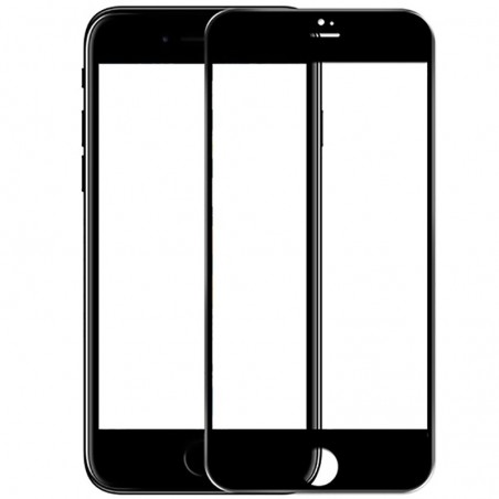 Film de Protection en Verre Trempé pour iPhone 7 Plus et 8 Plus - Noir