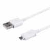 Câble USB Original de Chargement ECB-DU4AWE Samsung S4/Note 2/Note 4 - Blanc (1 M)