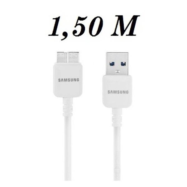 Câble ET-DQ11YOWE de Chargement Samsung Galaxy S5 et Note 3 Origine - Blanc (1.50 M)