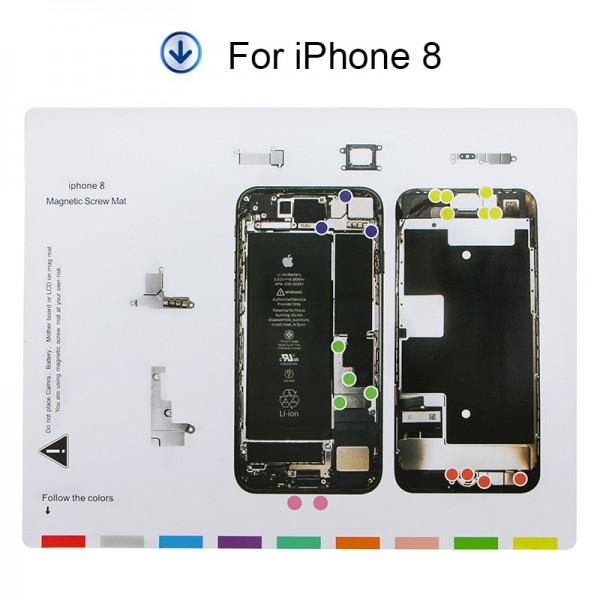 Tapis Magnétique/Patron de Démontage iPhone 8