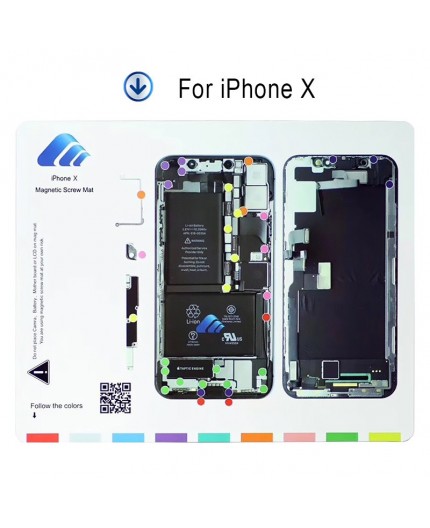 Tapis Magnétique et Patron De Démontage iPhone X
