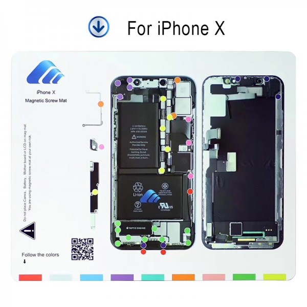 Tapis Magnétique et Patron De Démontage iPhone X