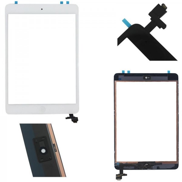Vitre Tactile Assemblée Ipad Mini et Mini 2 Qualité Originale - Blanc