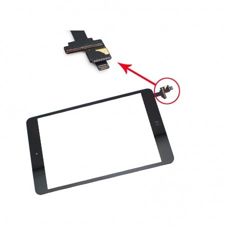 Vitre Tactile Assemblée Ipad Mini et Mini 2 Qualité Supérieure - Noir