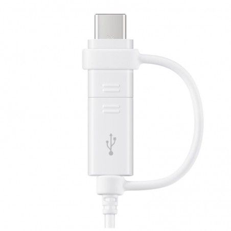 Câble 2 en 1 Micro USB/Type C Original de Chargement Rapide EP-DG930DWE Samsung - Blanc