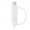 Câble 2 en 1 Micro USB/Type C Original de Chargement Rapide EP-DG930DWE Samsung - Blanc