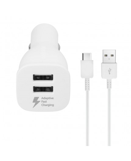 Chargeur Voiture Complet EP-LN920 Samsung Original Double  USB - Blanc