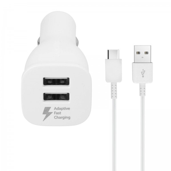 Chargeur Voiture Complet EP-LN920 Samsung Original Double  USB - Blanc