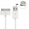 Câble USB de Chargement et Synchronisation iPhone 3G/3GS/4G/4S/Ipad/Ipod - Blanc (1 M)