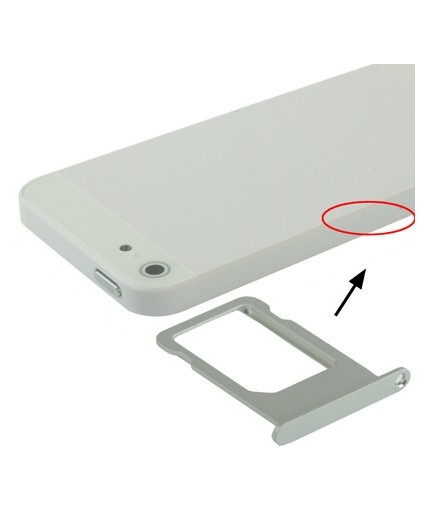 Tiroir Sim iPhone 5 - Argent