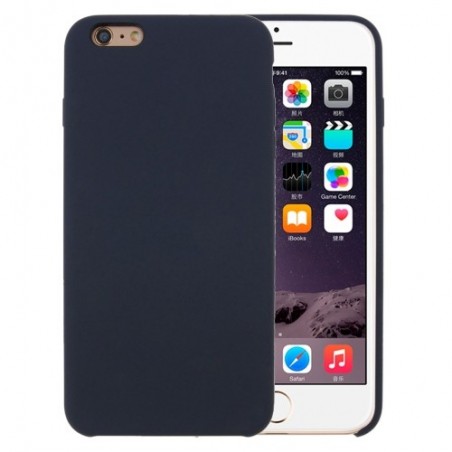 Coque Silicone Gomme intérieur façon velours iPhone 6 et 6S - Bleu Nuit