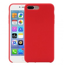 Coque Silicone Gomme intérieur façon velours iPhone 7 Plus et 8 Plus - Rouge