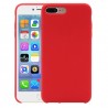 Coque Silicone Gomme intérieur façon velours iPhone 7 Plus et 8 Plus - Rouge