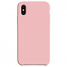 Coque Silicone Gomme intérieur façon velours iPhone X et XS - Rose