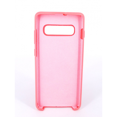 Coque Silicone Gomme Intérieur Façon Velours Samsung Galaxy S10 Plus (G975F) - Rose Saumon