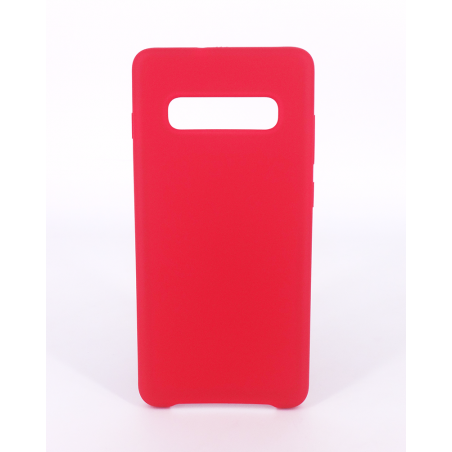 Coque Silicone Gomme Intérieur Façon Velours Samsung Galaxy S10 Plus (G975F) - Framboise