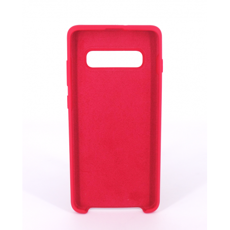 Coque Silicone Gomme Intérieur Façon Velours Samsung Galaxy S10 Plus (G975F) - Framboise