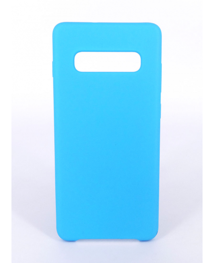 Coque Silicone Gomme Intérieur Façon Velours Samsung Galaxy S10 (G973F) - Bleu Ciel