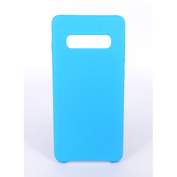 Coque Silicone Gomme Intérieur Façon Velours Samsung Galaxy S10 (G973F) - Bleu Ciel
