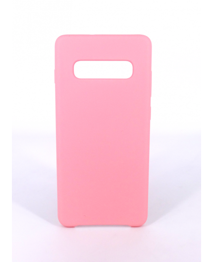 Coque Silicone Gomme Intérieur Façon Velours Samsung Galaxy S10 (G973F) - Rose Clair