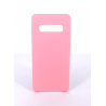 Coque Silicone Gomme Intérieur Façon Velours Samsung Galaxy S10 (G973F) - Rose Clair