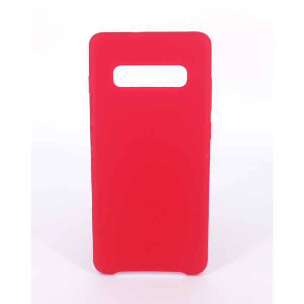 Coque Silicone Gomme Intérieur Façon Velours Samsung Galaxy S10 (G973F) - Framboise