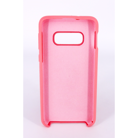 Coque Silicone Gomme Intérieur Façon Velours Samsung Galaxy S10e (G970F) - Rose Saumon