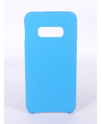 Coque Silicone Gomme Intérieur Façon Velours Samsung Galaxy S10e (G970F) - Bleu Ciel