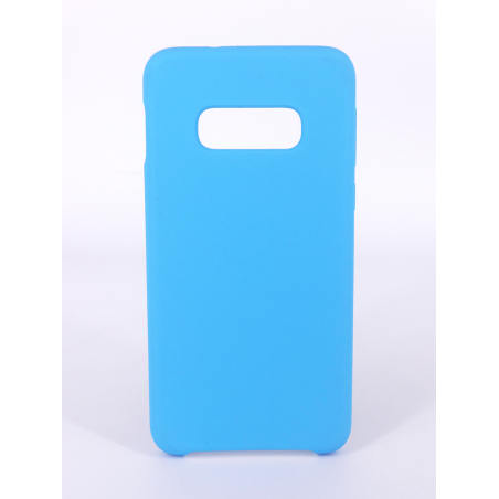 Coque Silicone Gomme Intérieur Façon Velours Samsung Galaxy S10e (G970F) - Bleu Ciel