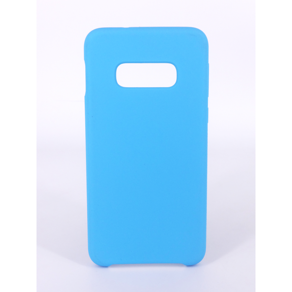 Coque Silicone Gomme Intérieur Façon Velours Samsung Galaxy S10e (G970F) - Bleu Ciel
