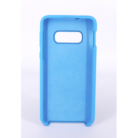 Coque Silicone Gomme Intérieur Façon Velours Samsung Galaxy S10e (G970F) - Bleu Ciel