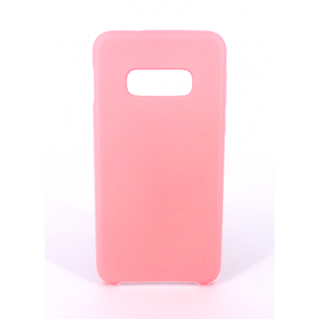 Coque Silicone Gomme Intérieur Façon Velours Samsung Galaxy S10e (G970F) - Rose Clair