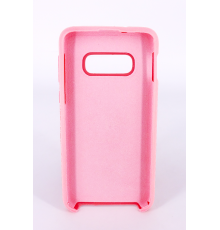 Coque Silicone Gomme Intérieur Façon Velours Samsung Galaxy S10e (G970F) - Rose Clair