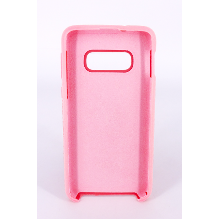 Coque Silicone Gomme Intérieur Façon Velours Samsung Galaxy S10e (G970F) - Rose Clair