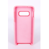 Coque Silicone Gomme Intérieur Façon Velours Samsung Galaxy S10e (G970F) - Rose Clair