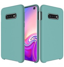 Coque Silicone Gomme Intérieur Façon Velours Samsung Galaxy S10 Lite (G970F) - Bleu Méditerranée