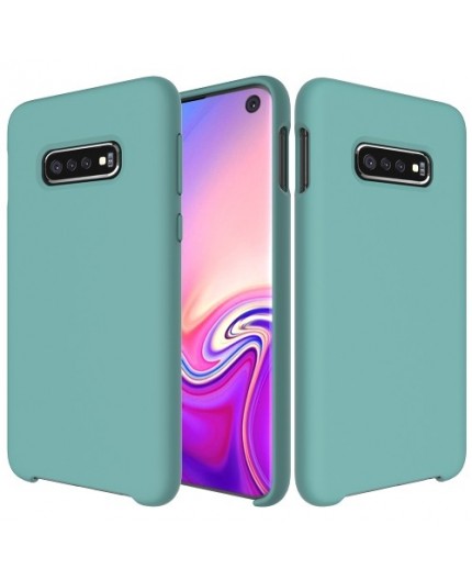 Coque Silicone Gomme Intérieur Façon Velours Samsung Galaxy S10 Lite (G970F) - Bleu Méditerranée