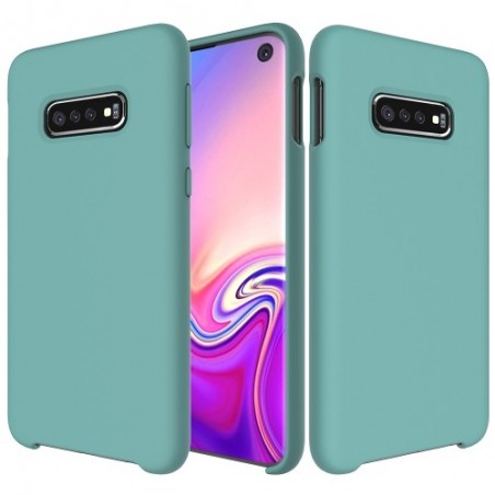 Coque Silicone Gomme Intérieur Façon Velours Samsung Galaxy S10 Lite (G970F) - Bleu Méditerranée
