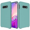 Coque Silicone Gomme Intérieur Façon Velours Samsung Galaxy S10 Lite (G970F) - Bleu Méditerranée