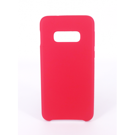 Coque Silicone Gomme Intérieur Façon Velours Samsung Galaxy S10e (G970F) - Framboise