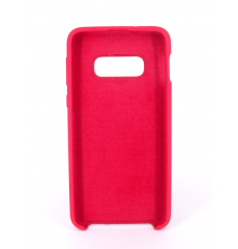 Coque Silicone Gomme Intérieur Façon Velours Samsung Galaxy S10e (G970F) - Framboise