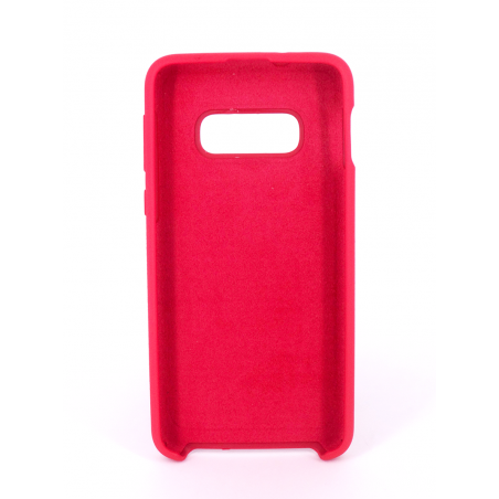 Coque Silicone Gomme Intérieur Façon Velours Samsung Galaxy S10e (G970F) - Framboise