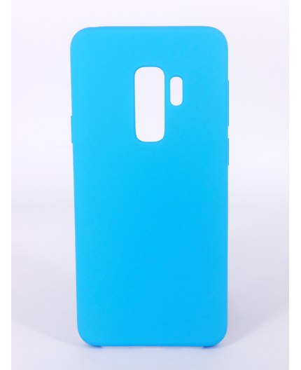 Coque Silicone Gomme Intérieur Façon Velours Samsung Galaxy S9 Plus (G965F) - Bleu Ciel