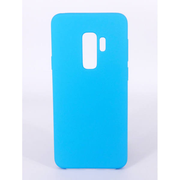 Coque Silicone Gomme Intérieur Façon Velours Samsung Galaxy S9 Plus (G965F) - Bleu Ciel