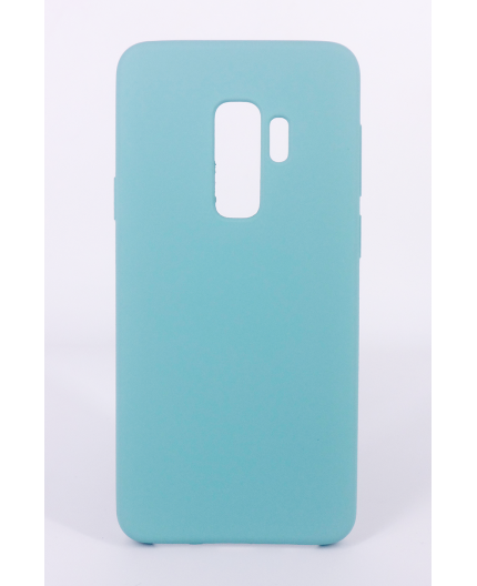 Coque Silicone Gomme Intérieur Façon Velours Samsung Galaxy S9 Plus (G965F) - Bleu Méditerranée