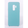 Coque Silicone Gomme Intérieur Façon Velours Samsung Galaxy S9 Plus (G965F) - Bleu Méditerranée