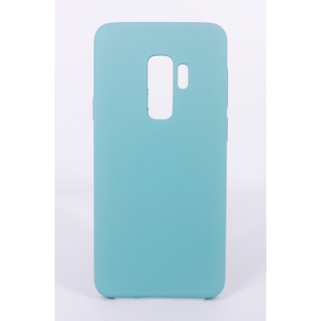 Coque Silicone Gomme Intérieur Façon Velours Samsung Galaxy S9 (G960F) - Bleu Méditerranée