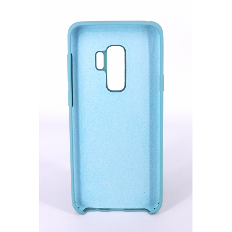 Coque Silicone Gomme Intérieur Façon Velours Samsung Galaxy S9 (G960F) - Bleu Méditerranée