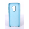Coque Silicone Gomme Intérieur Façon Velours Samsung Galaxy S9 (G960F) - Bleu Méditerranée