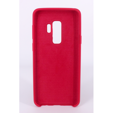 Coque Silicone Gomme Intérieur Façon Velours Samsung Galaxy S9 (G960F) - Framboise